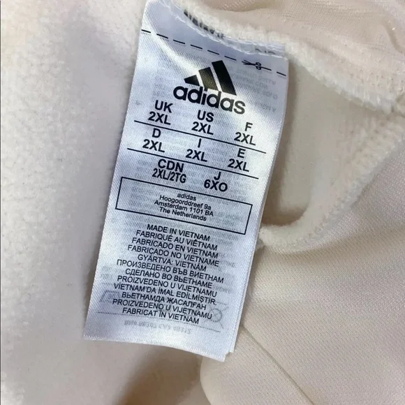 ✅Adidas Men's Game & Go Pullover Hoodie In Chalk White Size 2XL NWT Long Sleeves - Picture 10 of 11